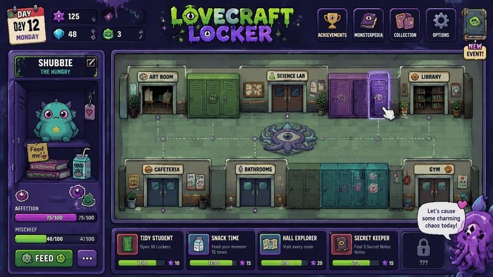 Lovecraft Locker 校园地图 场景图 1